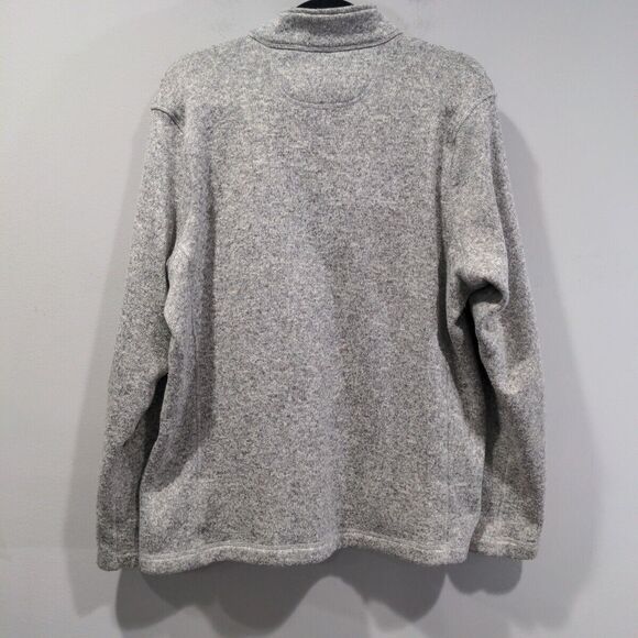 Woolrich Mens 1/4 Zip LS Fleece Pullover Sweater Size Large Gray Casual Pocket - Picture 8 of 11
